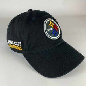 Pittsburgh Steelers NFL Black New Era 9Twenty Relaxed Fit Strapback Hat